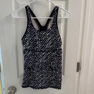 Lululemon Athletica Black and White Tank Top